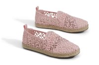 TOMS Espadrille Deconstructed Rope Blossom Lace Leaves