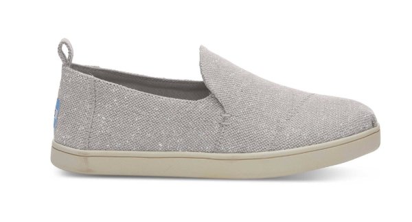 TOMS Slipper Deconstructed Drizzle Grey Metallic Jute