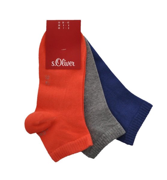 s.Oliver Quarter Unisex 3er Pack Socken