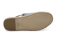 TOMS Espadrille Clara Navy Slub Chambray with Leather