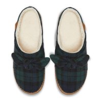 TOMS Slipper Ivy Spruce Plaid Felt/Bow