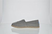 TOMS Espadrille Alpargata Drizzle Grey Washed Canvas Rope Sole 36