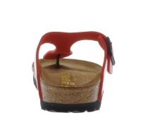 Birkenstock Gizeh Leder schmal Sandale Red Patent Gr. 37